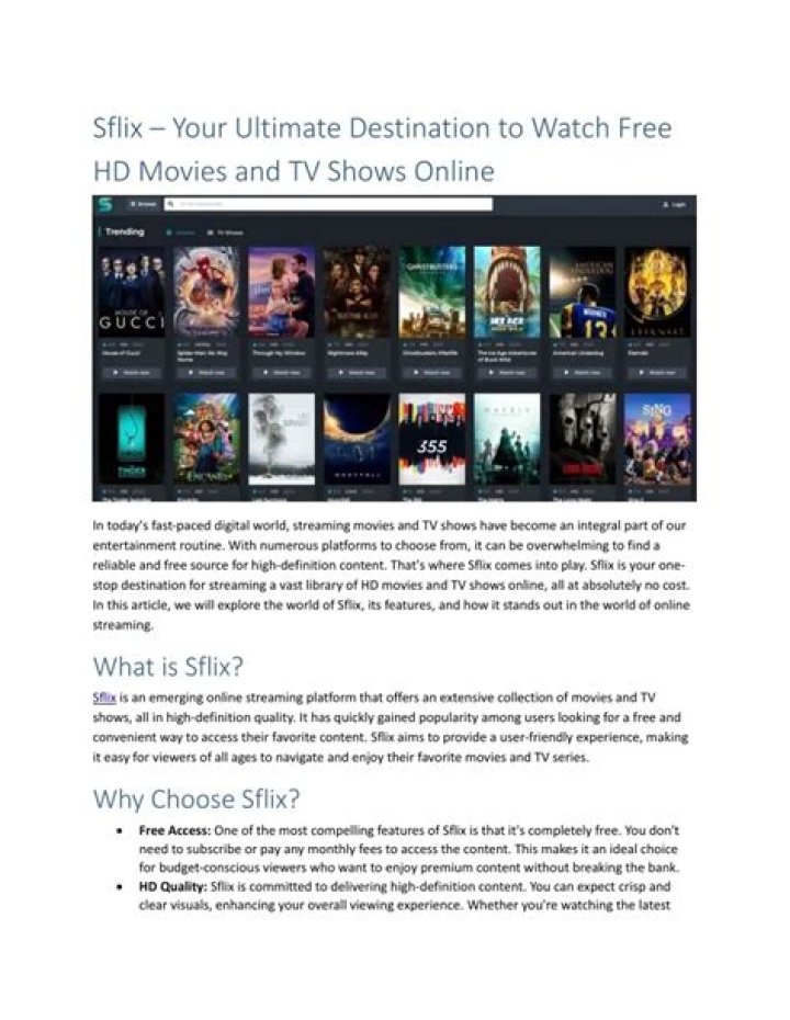 Discover The World Of Sflix Free Online: Your Ultimate Streaming Destination